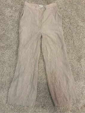 Jason Wu Wide Leg Pants in Crepe Tan, Size M